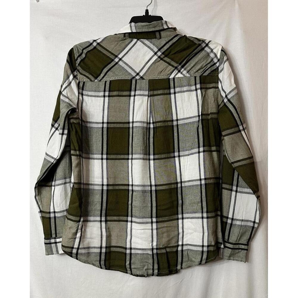 NWT Lucky Brand Womens Long Sleeve Button Plaid‎ Top Shirt Blouse Size Large - Picture 11 of 14
